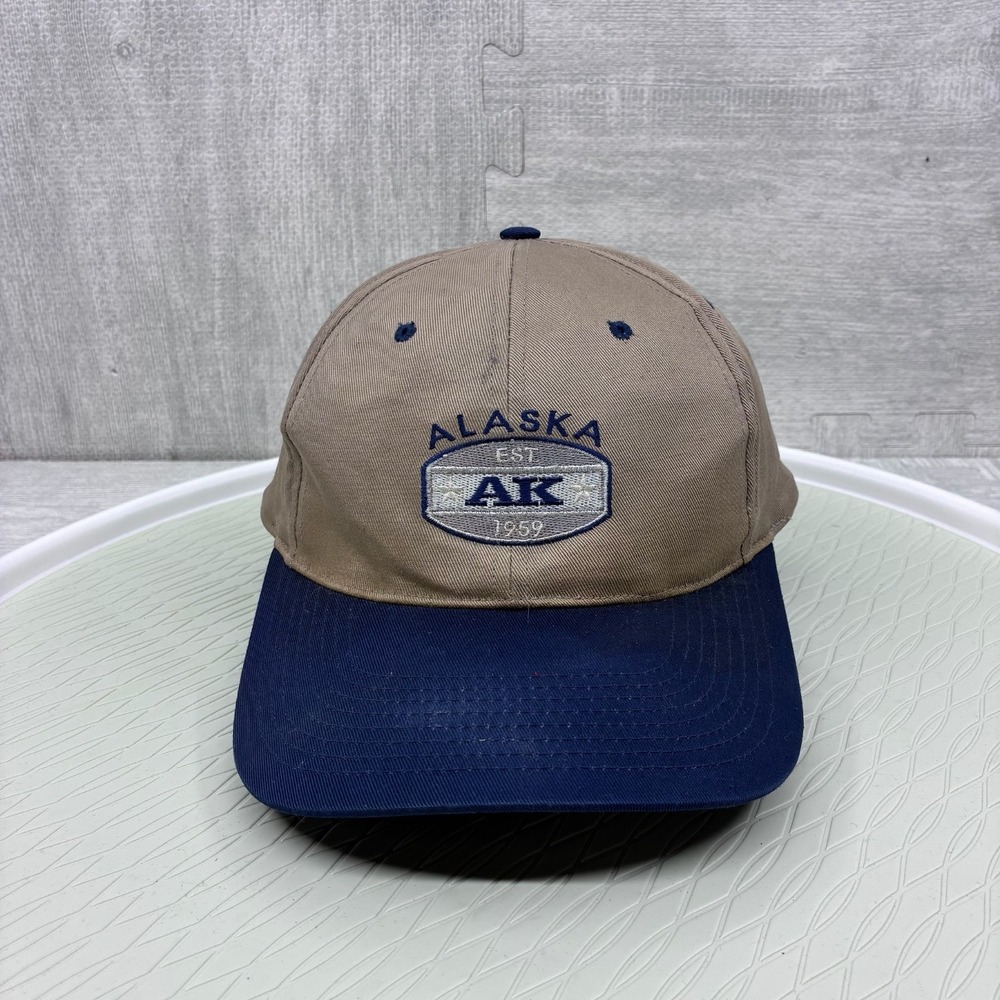 Vintage Denali‎ Alaska Hat Cap Snapback Beige Adult Canvas National Park Mount
